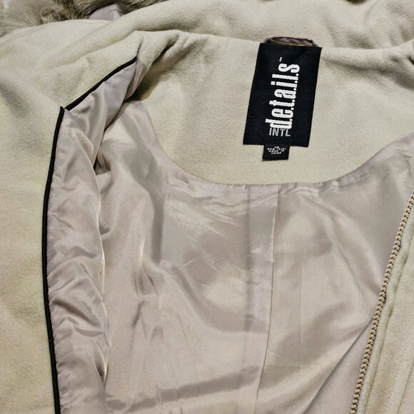 Warm Winter Coat Beige Bone color - like New - Picture 4 of 11